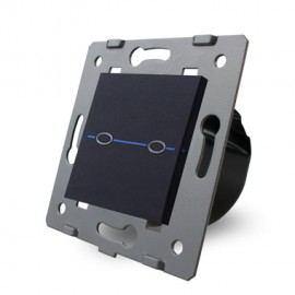 Проходной сенсорный выключатель серии Quadro без радиомодуля двухлинейный EQ-2S