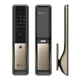 Врезной биометрический замок Solity GP-6000BAK Champagne Gold с Face ID
