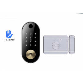 Накладной электронный биометрический всепогодный замок Visit-Lock-TTL 15 с возможностью удаленной смены кода